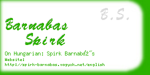barnabas spirk business card